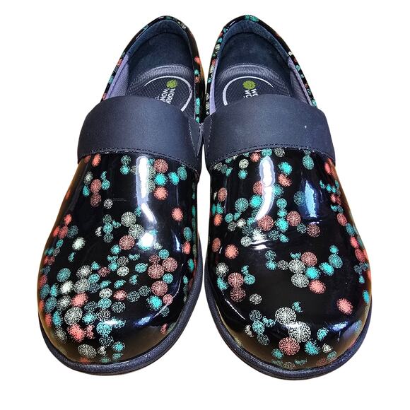 Dansko Work Wonders Shoes Size 36, US 5.5-6 Slip-Resistant, Polkadots, Camellia - Picture 1 of 7